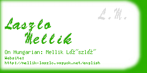 laszlo mellik business card